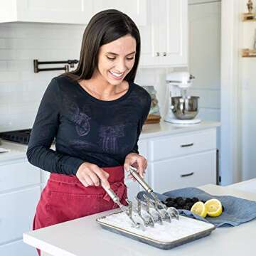 Oleex ‘All-Dough’ Pastry Cutter Set. 5 Wheel Dough Cutter and Dual Fluted Ravioli Cutter Wheel/Pizza Cutter Wheel! Versatile Brownie Cutter, Pasta Maker, Noodle Cutter, Stainless Steel Pizza Slicer