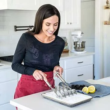 Oleex ‘All-Dough’ Pastry Cutter Set. 5 Wheel Dough Cutter and Dual Fluted Ravioli Cutter Wheel/Pizza Cutter Wheel! Versatile Brownie Cutter, Pasta Maker, Noodle Cutter, Stainless Steel Pizza Slicer