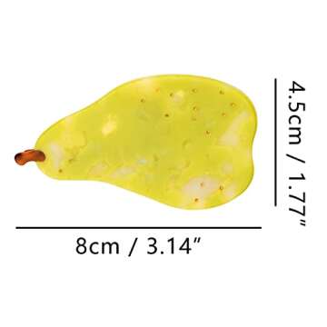 Pear Claw Clips,Cellulose Acetate Hair Clips,Small Claw Clips for Women