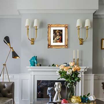 iAmoy 11x14 Picture Frame Baroque Picture Frames 8x10 with Mat Bronze Photo Frames for Gallery Wall Display