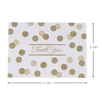 Elegant Hallmark Thank You Cards with Glitter Dots