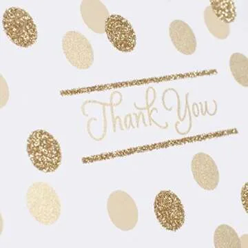 Elegant Hallmark Thank You Cards with Glitter Dots