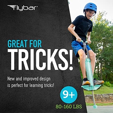 Flybar Master Pogo Stick for Kids, Ages 9+, 80 to 160 Pounds, Easy Grip Handles, Anti-Slip Pegs, Outdoor Toys for Boys, Jumper Toys for Girls, Outside Toys for Kids, Tweens and Teens