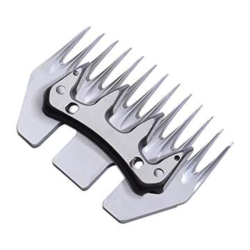 13 Teeth Straight Replacement Blades for Sheep Shears, Professional Stainless Steel Sheep Shearing Clipper Blades for Sheep Alpacas Goats