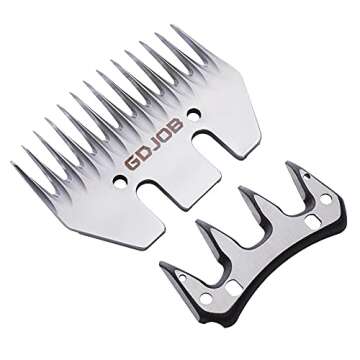 13 Teeth Straight Replacement Blades for Sheep Shears, Professional Stainless Steel Sheep Shearing Clipper Blades for Sheep Alpacas Goats