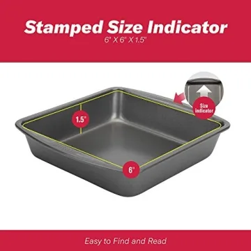Good Cook 8 Inch Square Cake Pan Nonstick Grey