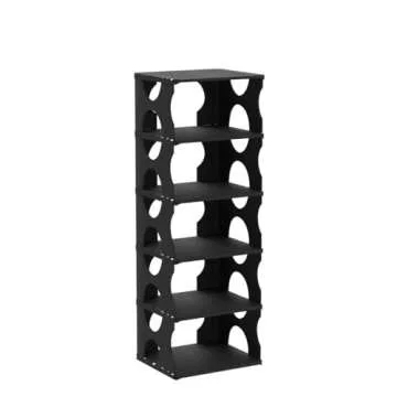 TXALWIQ 6-Tier Stackable Shoe Rack for Easy Organization