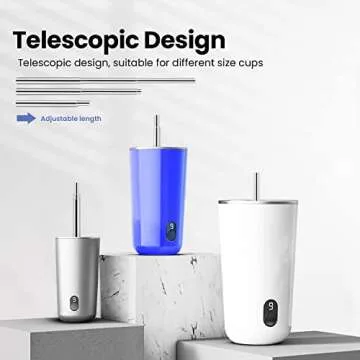 Portable 4 Pack Metal Straw Set - Travel-Friendly & Eco-Conscious