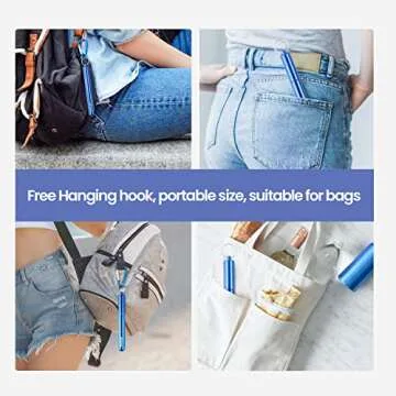 Portable 4 Pack Metal Straw Set - Travel-Friendly & Eco-Conscious