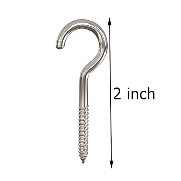 Durable 2 Inch Metal Cup Hooks for All Hanging Needs