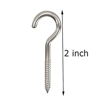 Durable 2 Inch Metal Cup Hooks for All Hanging Needs