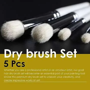 GACDR Dry Brush Miniature Painting, 5 Sizes Drybrush Set for Miniature Citadel Model Paint,Hobby Detail Paint Brushes Stencil Brush