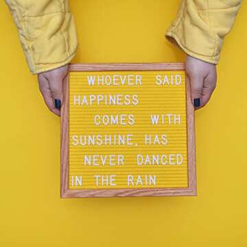 Yellow Felt Letter Board 10x10in for Any Occasion