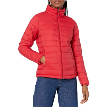 Amazon Essentials Women's Lightweight Long-Sleeve Water-Resistant Packable Puffer Jacket (Available ...