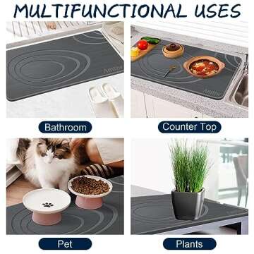 Amtiw Diatomaceous Bath Mat: Super Absorbent & Non-Slip