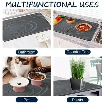 Amtiw Diatomaceous Bath Mat: Super Absorbent & Non-Slip