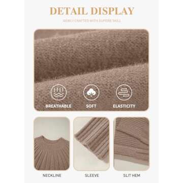 Eytino Plus Size Sweater for Women Casual Chic Style