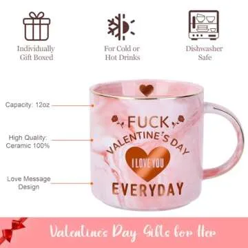 COVLUROTO Valentines Day Gifts for Her,12 OZ Funny Coffee Mug, Cute Gifts for Women Girlfriend Wife ...