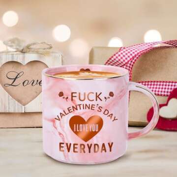 COVLUROTO Valentines Day Gifts for Her,12 OZ Funny Coffee Mug, Cute Gifts for Women Girlfriend Wife from Him Husband Boyfriend, Valentines Day Anniversary Birthday Novelty Presents/Gifts for Women
