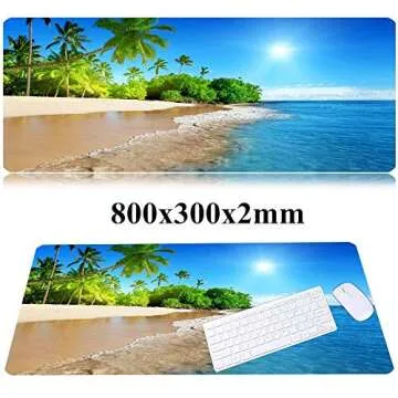RTGGSEL 31.5x11.8 Inch Non-Slip Long Extended Large Gaming Mouse Pad with Stitched Edges XL Laptops ...