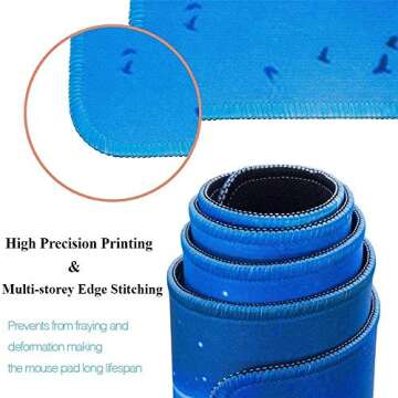 RTGGSEL XL Non-Slip Extended Mouse Pad for Gaming