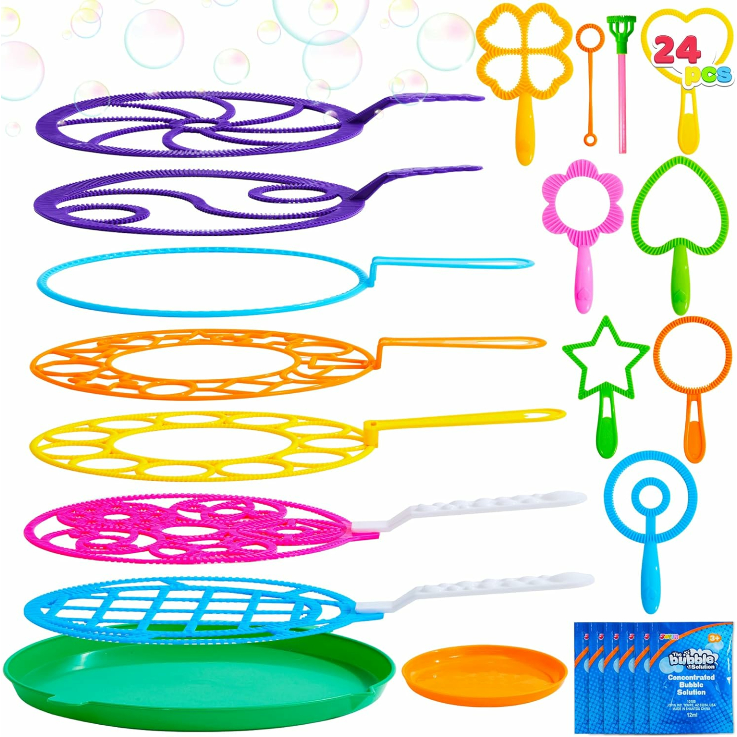 JOYIN Big Bubble Wands Set for Kids Summer Fun
