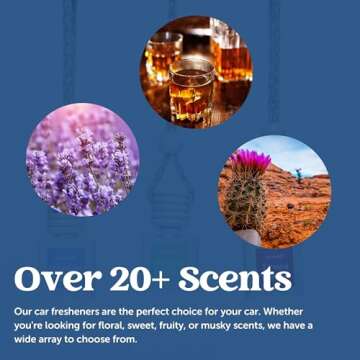 CE Craft Car Air Hanging Fragrance Oil Diffuser – Car Air Freshener Diffuser for Essential Oils - Scents Fragrance Aromatherapy Automobile Diffuser - Long Lasting - Pink Sugar - 2 Pack