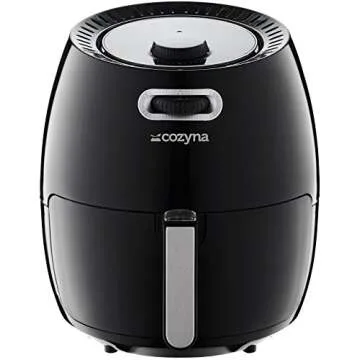 Air Fryer XL by Cozyna (5.8QT) with airfryer cookbook (over 50 recipes) and a basket divider