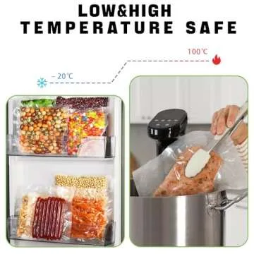 NexLevVac Vacuum Sealer Bags Rolls for Fresh Food Storage