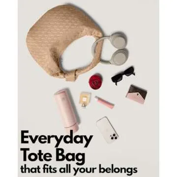 Woven Purse - Woven Tote bag for Women - Knotted Large Slouchy Hobo Shoulder Handbags - Soft Vegan Leather - Beige