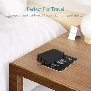 Anker Charger, 60W 6 Port Charging Station, PowerPort 6 Multi USB Charger for iPhone 15/Pro/Pro Max/14/13, iPad Pro/Air/Mini, Galaxy S23/S22/S21, Note 20 Ultra, LG, HTC, and More