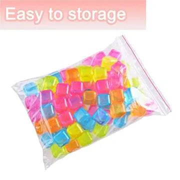 Reusable Ice Cubes - Multicolor BPA Free 60 Pack