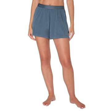 Hanes Women's Originals Supersoft Sleep, Comfywear Lounge Shorts, 3.25", 2-Pack, Black/Stargazer Gre...