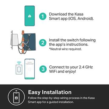 Kasa HomeKit Smart Light Switch - Voice Control, Easy Install