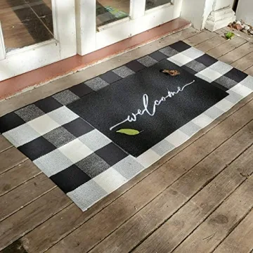 AAZZKANG Welcome Mat Easy to Clean Indoor Outdoor Doormat