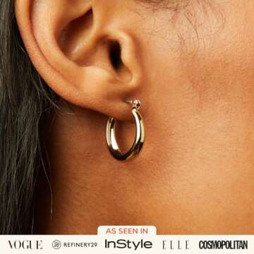 Ana Luisa Jewelry Hoop Earrings for Women - Trendy 14K Gold Plated and Silver Rhodium Plated Hoops -...