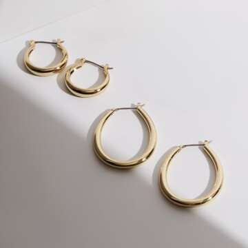 Elegant Ana Luisa Hypoallergenic Gold Hoop Earrings