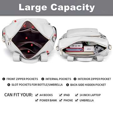 Oyifan Diaper Bag, Women's Backpack Purse, Fashionable Multifunctional Design, Large Women's Backpacks, Shoulder Bags, Leather Travel Backpacks, Brown Backpacks