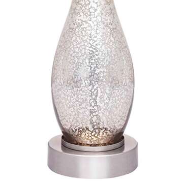 Oneach Modern Glass Table Lamps Set of 2 for Living Room (Small)