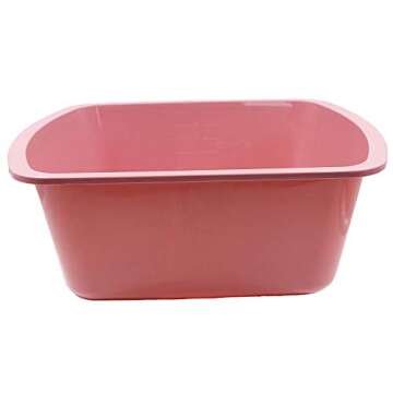 Portable Rectangular Plastic Wash Basin Pack of 2