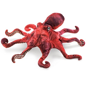 Folkmanis Red Octopus Hand Puppet - A Creative Play Experience for Kids