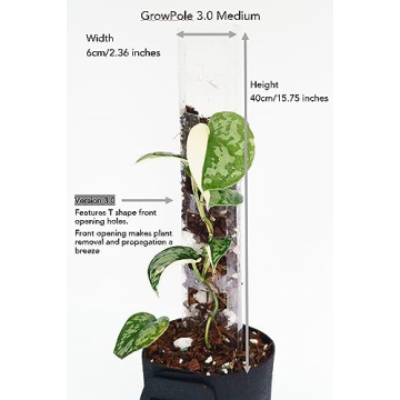 THICCLY GrowPole – D Shape Plastic Moss Pole for Indoor Plants