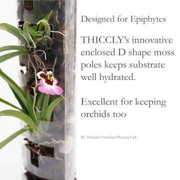 THICCLY GrowPole – D Shape Plastic Moss Pole for Indoor Plants