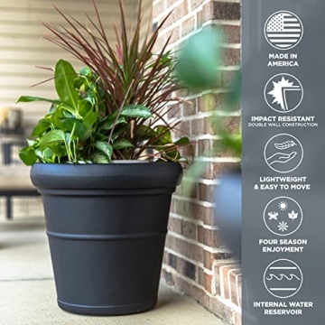 Step2 Claremont Tall Round Planters for Outdoor Use
