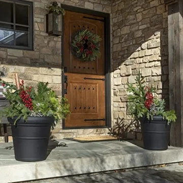 Step2 Claremont Tall Round Planters for Outdoor Use