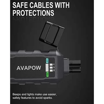 AVAPOW Car Battery Jump Starter 3000A Peak, Jumpstart with Force Start Function, Portable Starters for Up to 8L Gas 8L Diesel Engine with Booster Function,12V Lithium Jump Charger Pack Box