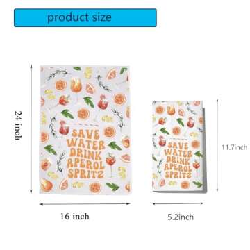 POFULL Italy Lover Gift Aperol Spritz Gift Italian Aperol Spritz Cocktail Gift Save Water Drink Aper...