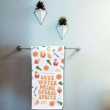 POFULL Italy Lover Gift Aperol Spritz Gift Italian Aperol Spritz Cocktail Gift Save Water Drink Aperol Spritz Kitchen Towel (APEROL Spritz)