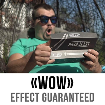 Beer Chiller Sticks for Bottles - Set of 2 Stainless Steel Cooling Chillers - Gift for Him - Birthday Gifts for Men and Women - Inexpensive Chillsner Beer Lovers