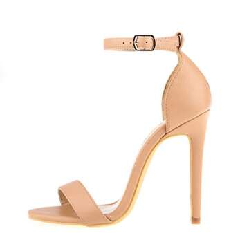 Heels Charm Women's Open Toe Stiletto Strappy Heeled Sandals Ankle Strap High Heel 11 CM Dress Party...